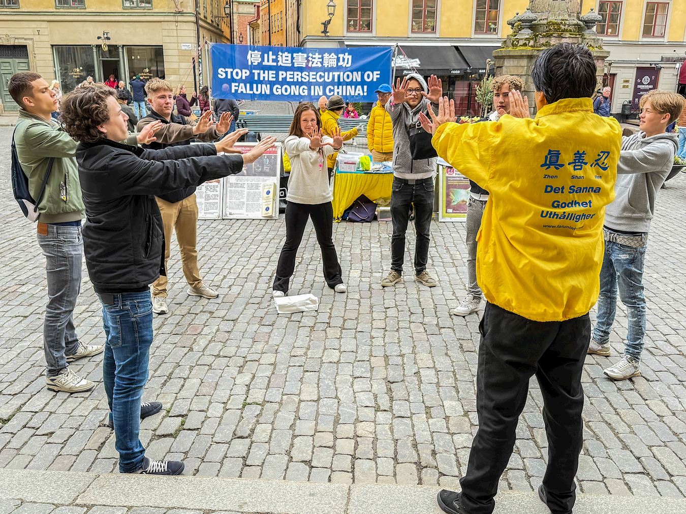 Image for article Туристи у Швеції підтримують Фалунь Дафа та засуджують переслідування цієї практики компартією Китаю