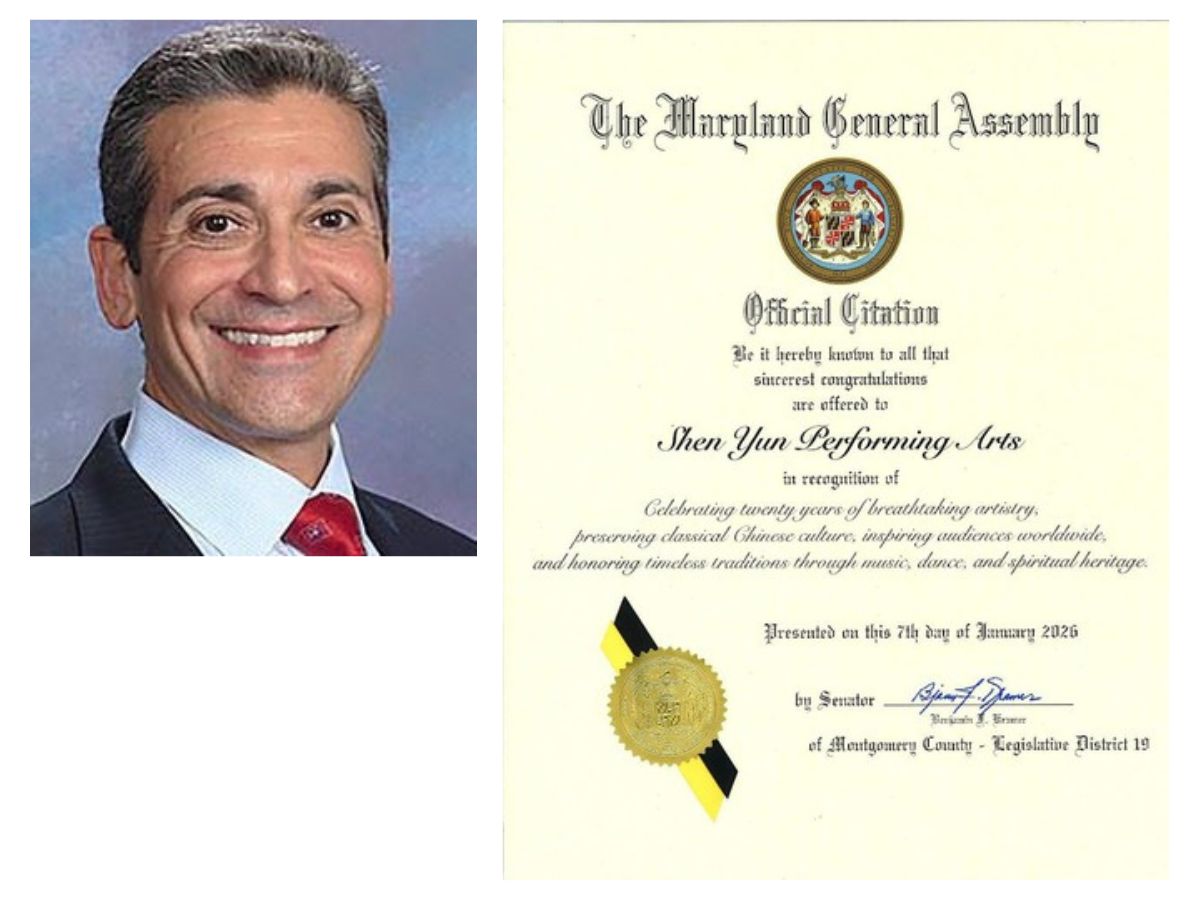 Image for article США. Сенатор штату Меріленд опублікував відзнаку для Shen Yun Performing Arts
