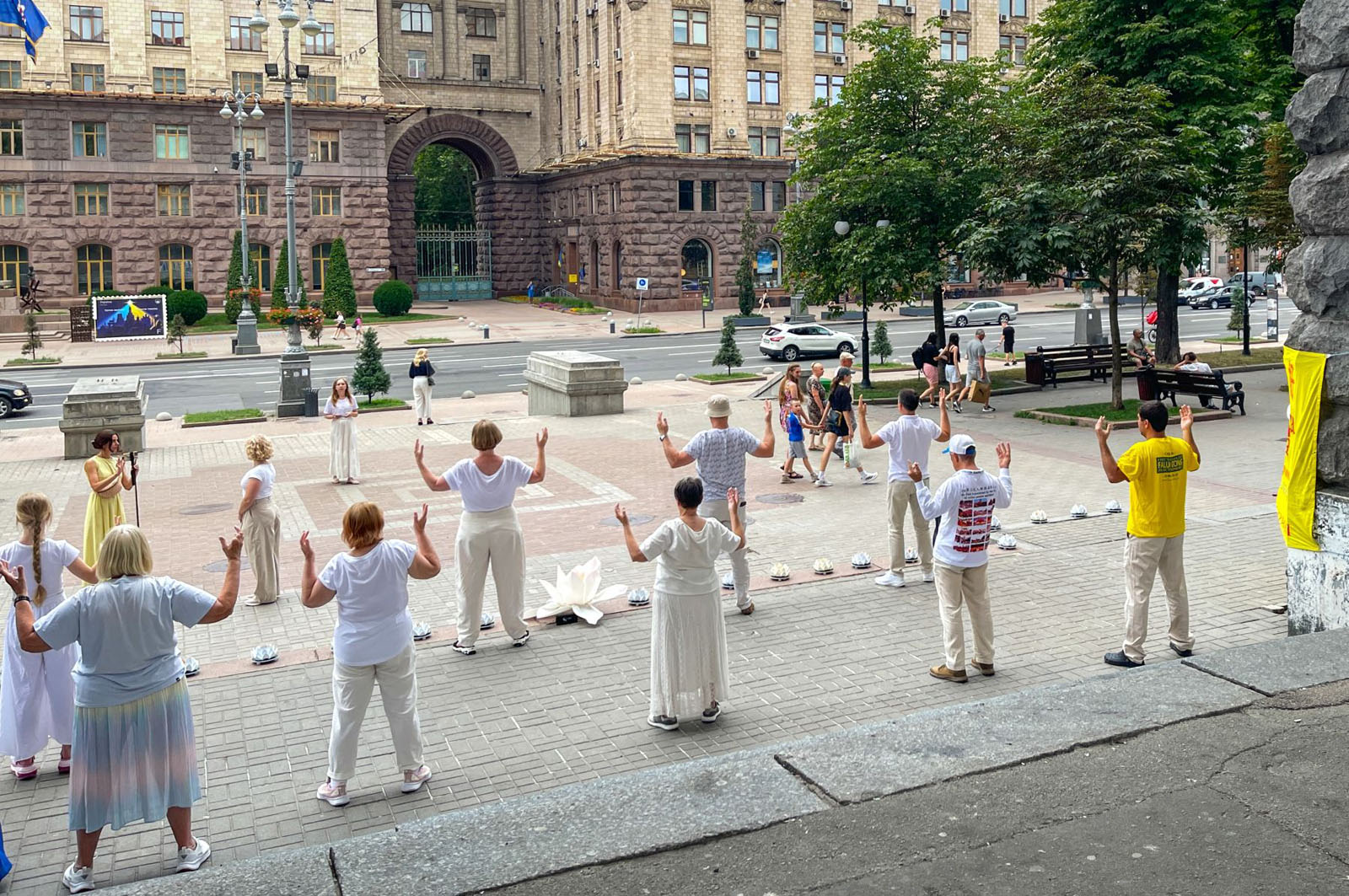 Image for article Україна. У Києві відбувся захід, що закликав припинити переслідування Фалунь Дафа